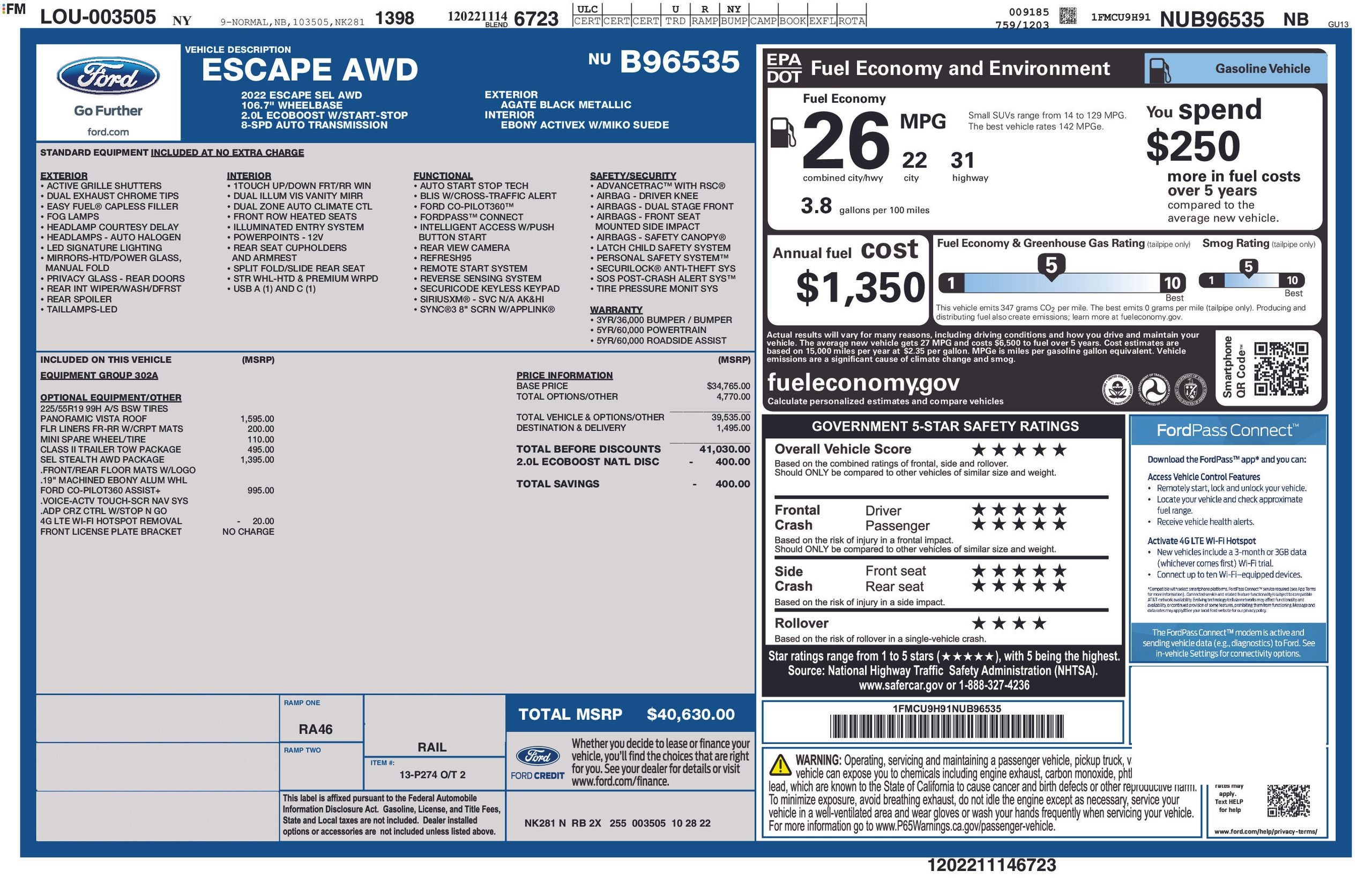 2022 Ford Escape SEL