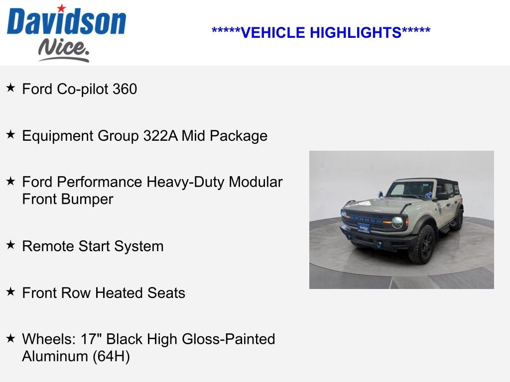 2022 Ford Bronco Black Diamond