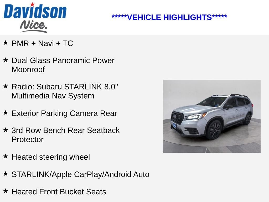 2022 Subaru Ascent Onyx Edition