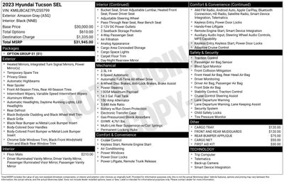 2023 Hyundai Tucson SEL