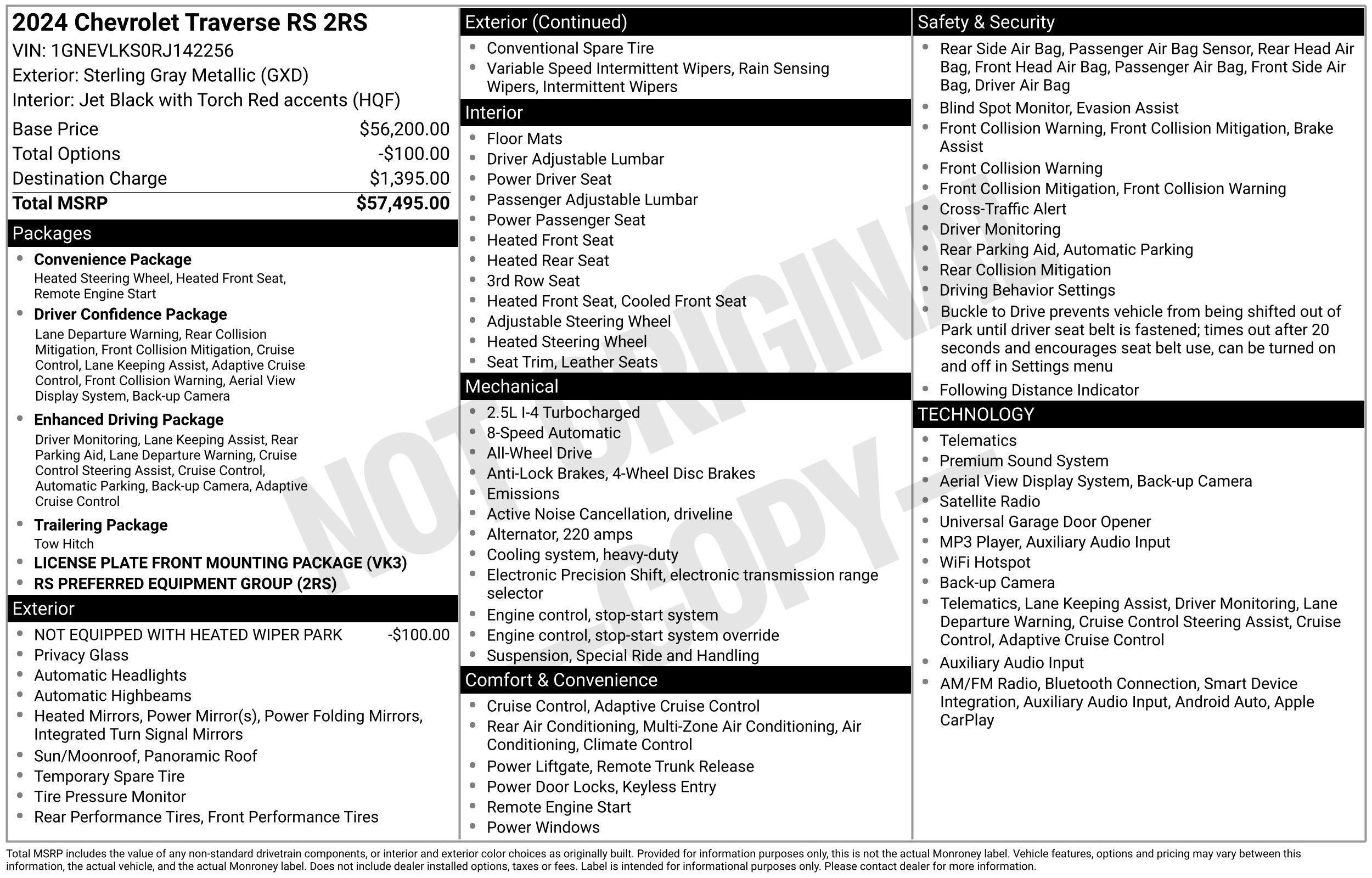 2024 Chevrolet Traverse RS