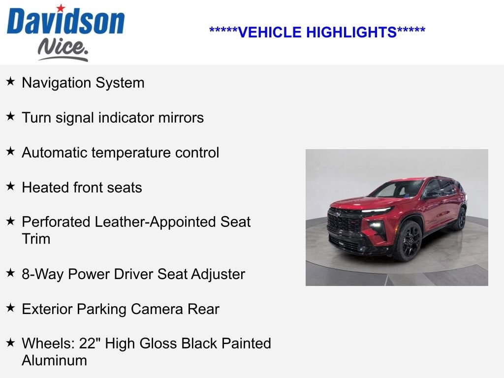 2024 Chevrolet Traverse RS