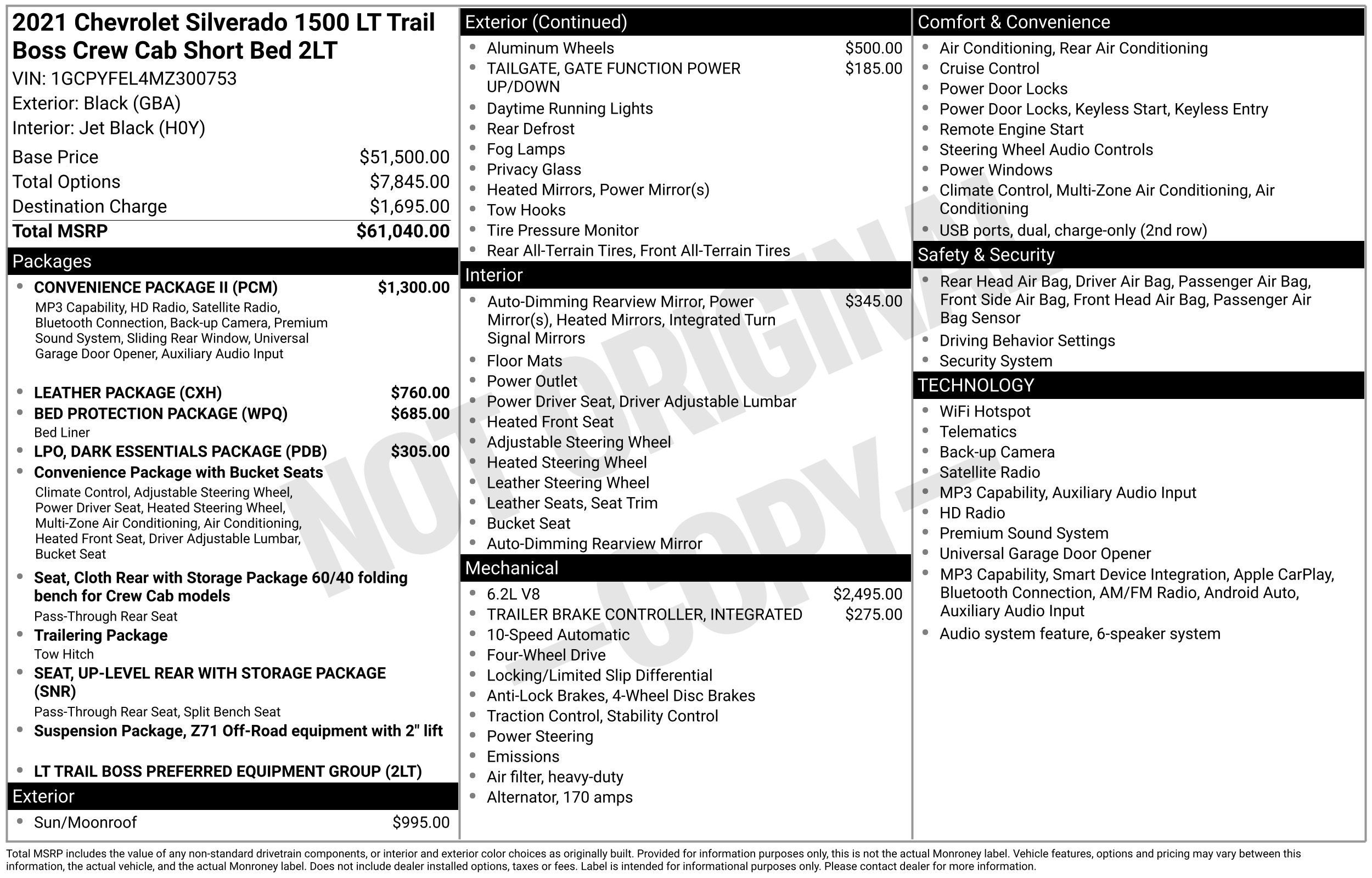 2021 Chevrolet Silverado 1500 LT Trail Boss