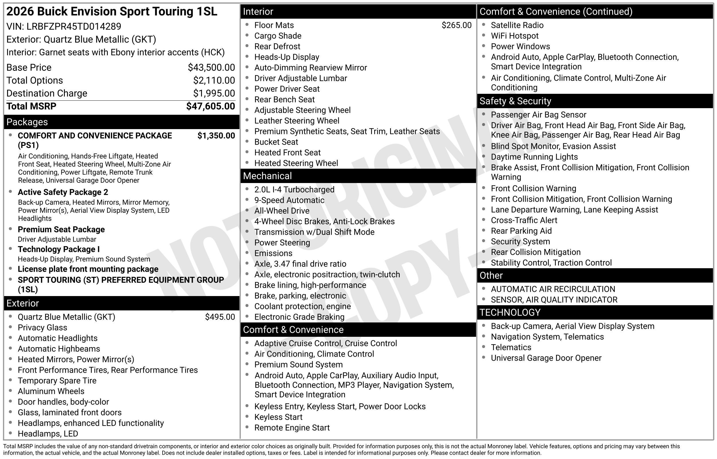 2026 Buick Envision Sport Touring