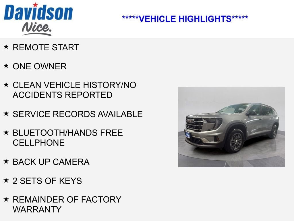 2026 GMC Acadia Elevation