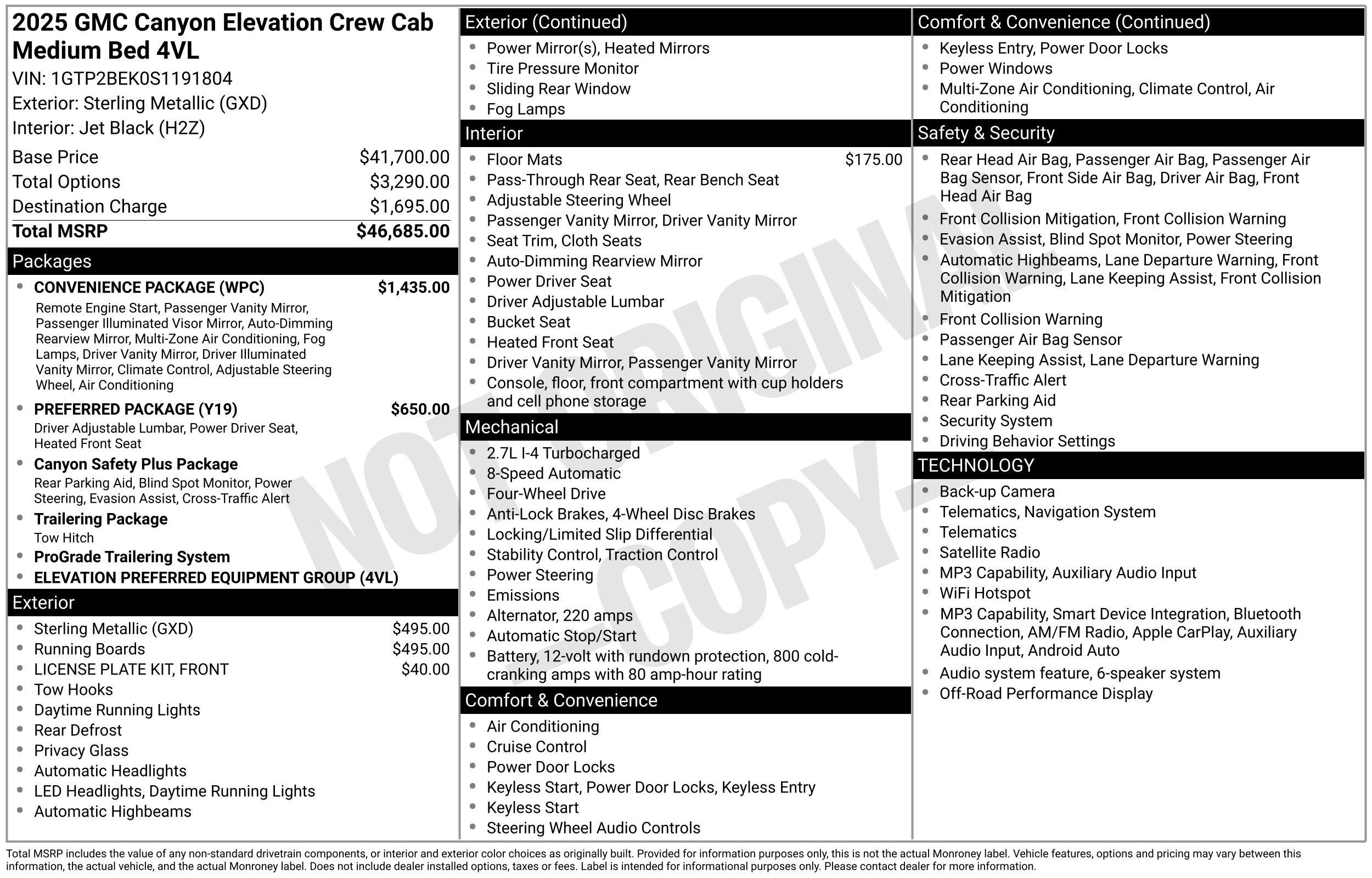 2025 GMC Canyon Elevation