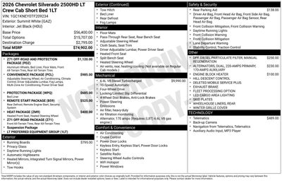 2026 Chevrolet Silverado 2500 HD LT