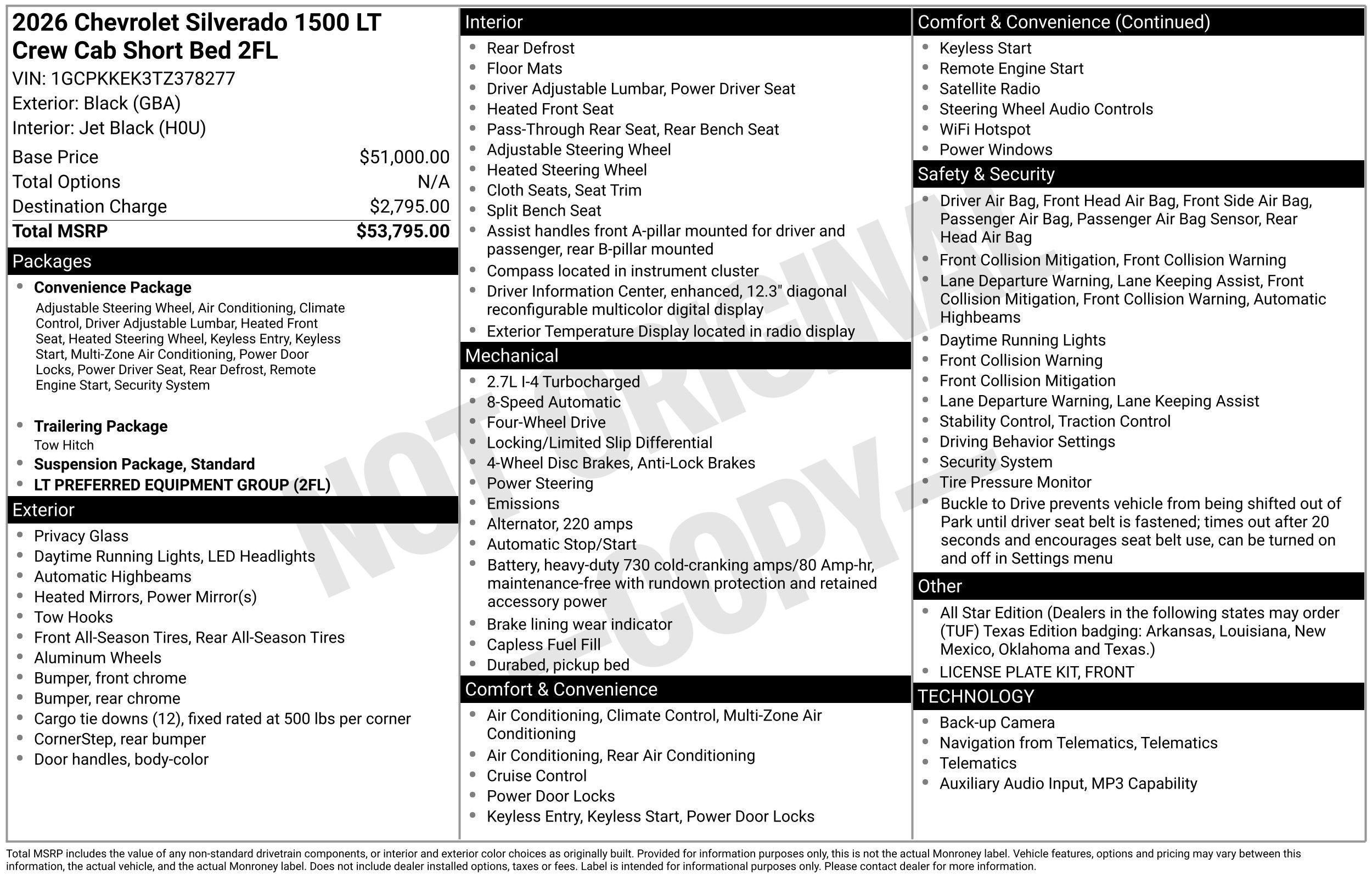 2026 Chevrolet Silverado 1500 LT (2FL)