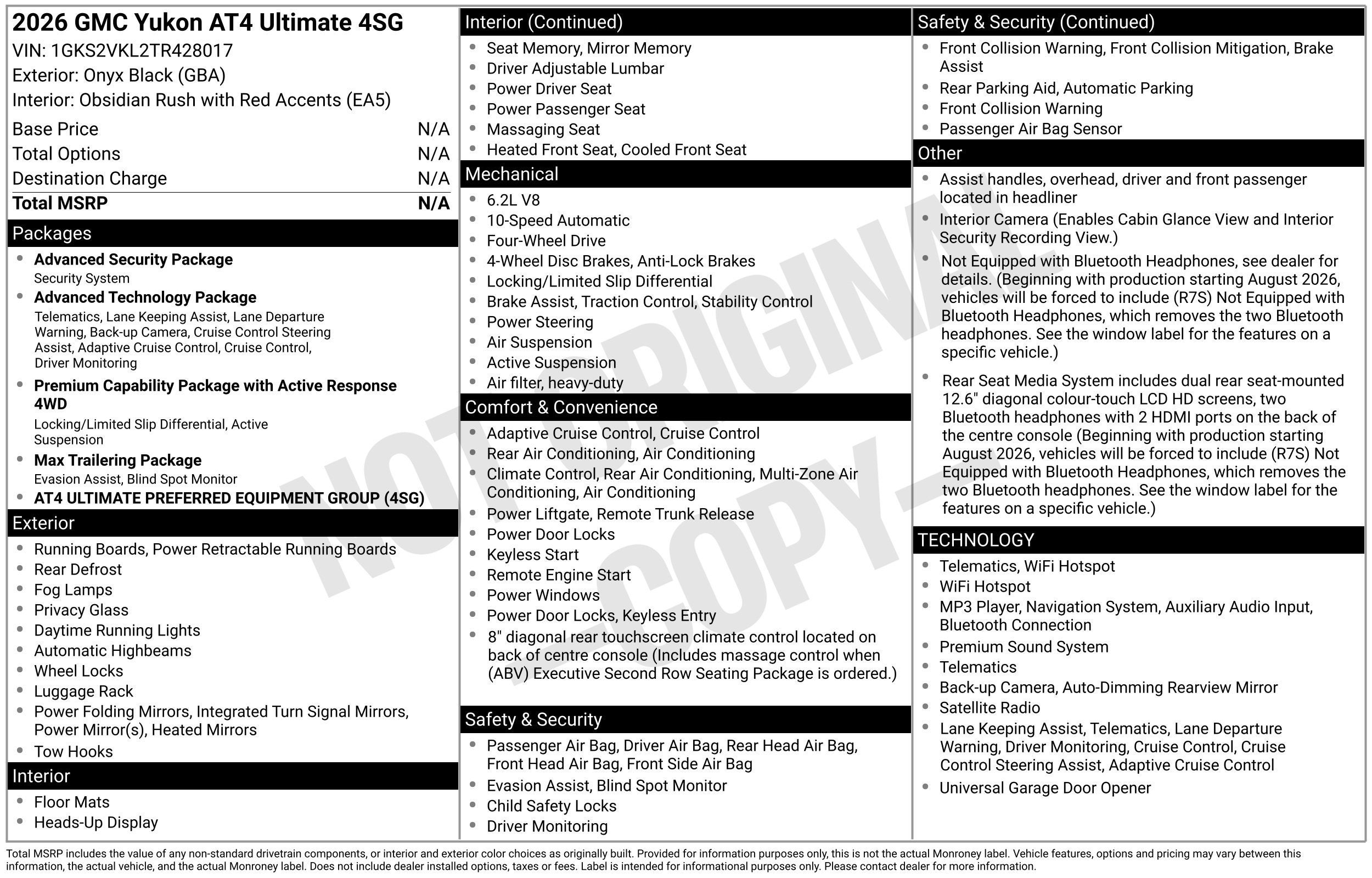 2026 GMC Yukon AT4 Ultimate