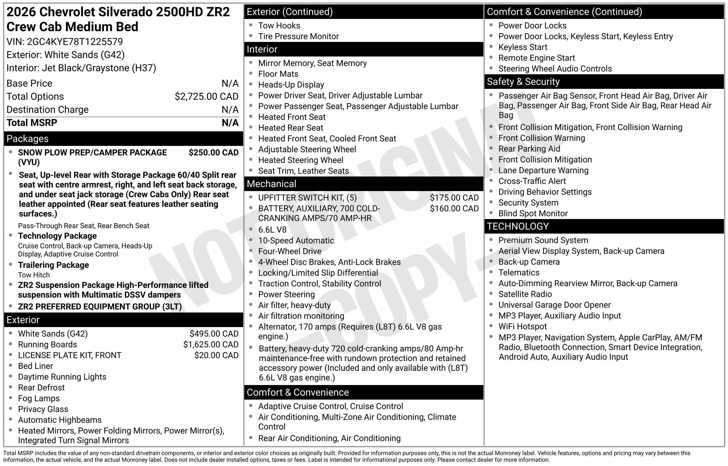 2026 Chevrolet Silverado 2500 HD ZR2