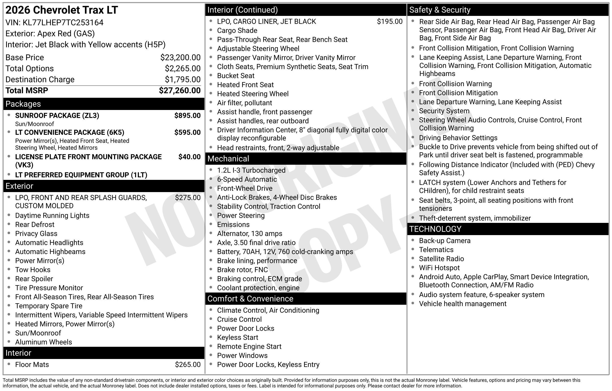 2026 Chevrolet Trax LT