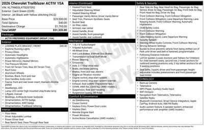 2026 Chevrolet Trailblazer ACTIV