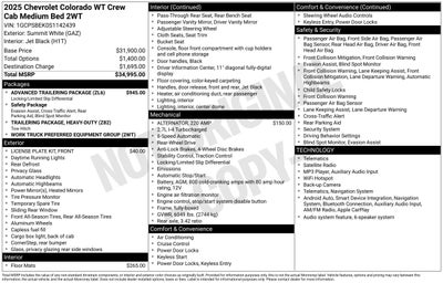 2025 Chevrolet Colorado WT/LT